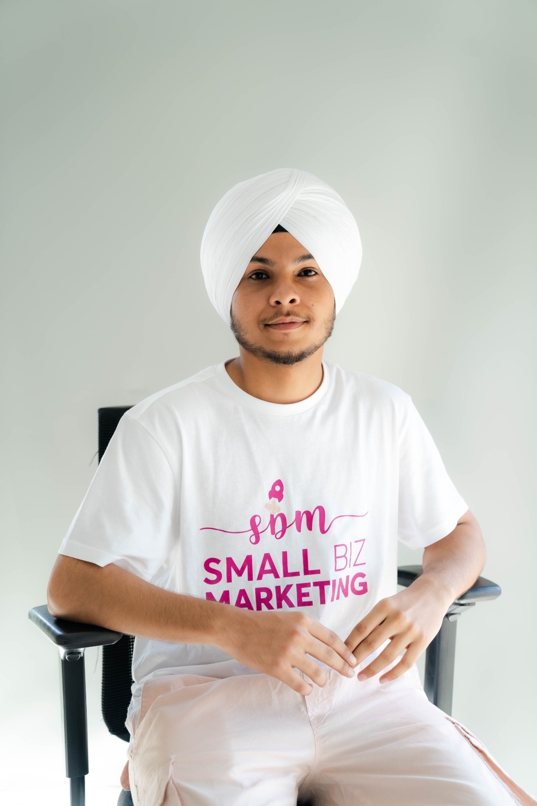 Jagseer Singh, Head of Graphic Designing at SBM, in a creative workspace